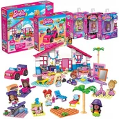Klocki - Mattel Klocki plastikowe Barbie Mega Construx Malibu Zestaw 5 pakietów HBF32 - miniaturka - grafika 1