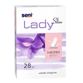 Pieluchy dla dorosłych - Seni Wkładki urologiczne dla kobiet Lady Slim Micro 7x18.5cm 28 szt. |   SE-095-MC28-1PL - miniaturka - grafika 1