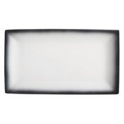 Tace i patery - Biało-czarny ceramiczny talerz Maxwell & Williams Caviar, 34,5x19,5 cm - miniaturka - grafika 1