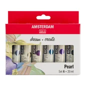 Farby i media malarskie - Amsterdam Amsterdam Standard Series Acrylics Set 6 x 20 ml Pearlescent - miniaturka - grafika 1