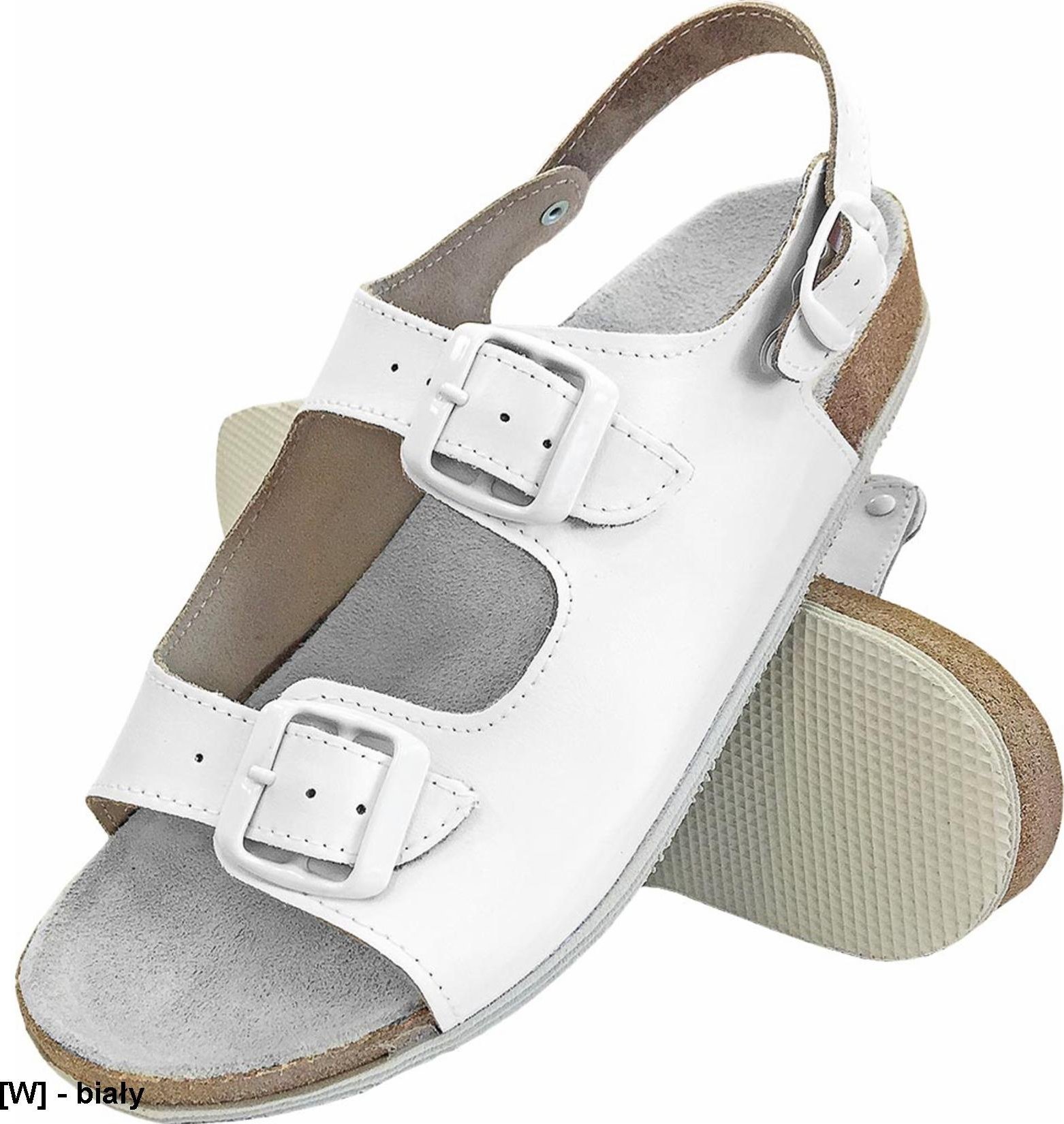 R.E.I.S. BMRKLAKOR3PAS - obuwie ortopedyczne, trzy paski z regulacją tęgości + pasek podtrzymujący piętę 46