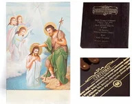 Ikony i obrazy sakralne - Ikona religijna Święty Jan Chrzciciel, Chrystus - Chrzest Pański - miniaturka - grafika 1