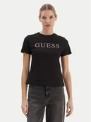Koszulki i topy damskie - Guess T-Shirt V6RI20 J1314 Czarny Regular Fit - miniaturka - grafika 1