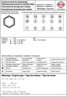 Uszczelka głowicy cylindrów Cadillac CTS-V 6,2 V8 Supercharged 2009-2015 - Silnik - akcesoria - miniaturka - grafika 4