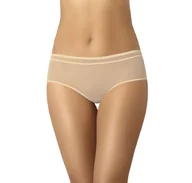 Majtki damskie - Majtki damskie klasyczne siateczkowe Nano beżowe, Teyli - miniaturka - grafika 1