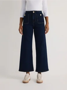 Reserved - Jeansy culotte - granatowy - Spodnie damskie - miniaturka - grafika 1