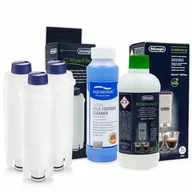 Akcesoria i części do ekspresów do kawy - Zestaw Do Delonghi, Filtr DLSC002 3 szt, EcoDecalk 5513291781 500ml, Aqualogis Latteo 250ml - miniaturka - grafika 1