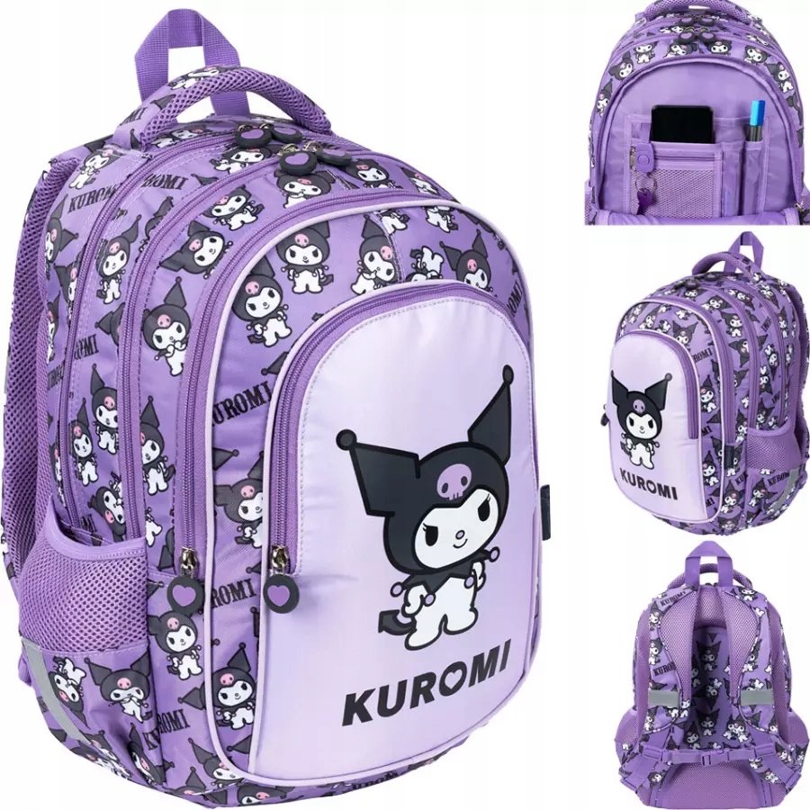 Plecak Szkolny Tornister Dla Dziewczynki Kuromi Dla Klasy 1 3 Fiolet