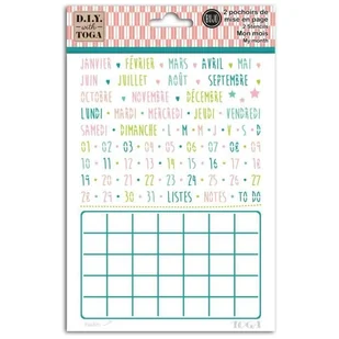Szablony stron miesięcznych x2 do Bullet Journal 15x20cm Toga - Planery - miniaturka - grafika 1