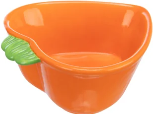 TRIXIE Miska dla gryzoni ceramiczna w kształcie marchewki 180 ml / 12 x 11 cm - pomarańczowy - Akcesoria dla gryzoni - miniaturka - grafika 1