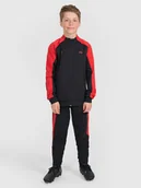 Spodnie i spodenki dla dziewczynek - 4F Spodnie sportowe dziecięce 4F JUNIOR x Robert Lewandowski - czarne 122/128 (6-8 lat) - miniaturka - grafika 1