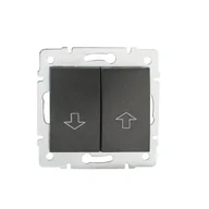 Wyłączniki światła i elektryczne - Kanlux Łącznik żaluzjowy LOGI 02-1100-141 gr 25255 - miniaturka - grafika 1