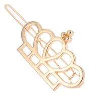 Ozdoby do włosów - Spinka Wsuwka Złota do Włosów Ozdobna Korona Metalowa Lekka i Wytrzymała - miniaturka - grafika 1