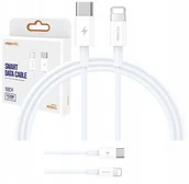 Kable USB - KABEL USB-C SZYBKIE ŁADOWANIE LIGHTNING PRZEWÓD DO IPHONE PD 20W 1M RECCI - miniaturka - grafika 1