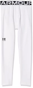 Under Armour Coldgear Armour legginsy dla chłopców Biały (100)/czarny XS - Legginsy - miniaturka - grafika 1