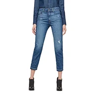 Spodnie damskie - G-STAR RAW Jeansy damskie 3301 Ultra High Waist Straight Ripped, niebieski (Medium Aged Destroy 8973-3142), 28W x 32L - miniaturka - grafika 1