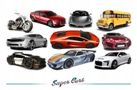 Naklejki na ścianę - Naklejki na ścianę auta samochody - Super Cars 4, 100x50 cm - miniaturka - grafika 1
