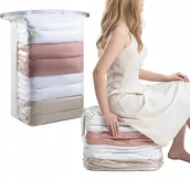 Pokrowce na ubrania - WORKI PRÓŻNIOWE Na Ubrania Pościel Torby WOREK PRÓŻNIOWY KOSTKA 80x100x30 - miniaturka - grafika 1