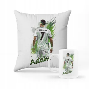 ZESTAW PODUSZKA + KUBEK Prezent Ronaldo CR7 + IMIĘ - Gadżety dla niej i dla niego - miniaturka - grafika 1