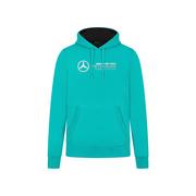 Bluzy męskie - Bluza męska Hoody Logo Ultra Teal Mercedes AMG F1 2024 - miniaturka - grafika 1