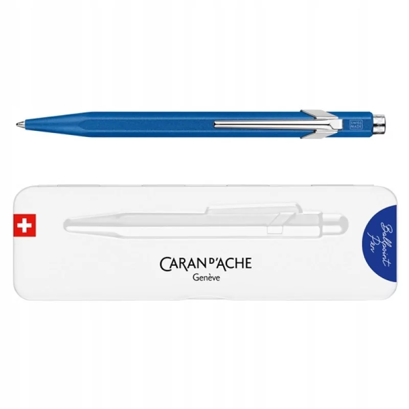 Długopis automatyczny CARAN D ACHE 849 COLORMAT-X M w pudełku niebieski  1szt. /CD849-635/ - Ceny i opinie na Skapiec.pl