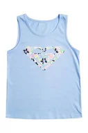 Koszulki dla dziewczynek - Roxy top bawełniany dziecięcy THERE IS LIFE kolor niebieski - miniaturka - grafika 1