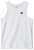 Koszulki sportowe męskie - Nike M NSW Club Tanktop męski tank top, biały (biały/czarny), L - miniaturka - grafika 1