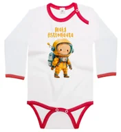 Body dla niemowląt - Body dziecięce Mały Astronauta W Żółtym Skafandrze Kosmonauta Kosmos 98/104 - miniaturka - grafika 1