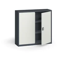 Szafy biurowe - KOVONA Szafa metalowa, 1150 x 1200 x 400 mm, 2 półki, antracyt/szara C37020.2.61.24B2B - miniaturka - grafika 1