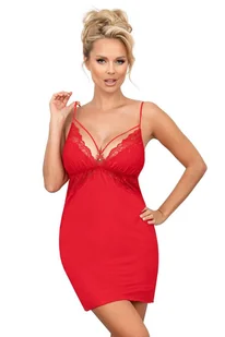 Luksusowa koszula nocna Janette czerwona M - Bielizna nocna - miniaturka - grafika 1