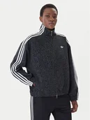 Kurtki damskie - adidas Kurtka jeansowa Firebird Aop KD8809 Szary Oversize - miniaturka - grafika 1