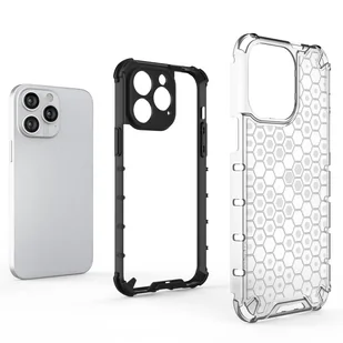 Honeycomb etui iPhone 14 Pro pancerny hybrydowy pokrowiec przezroczyste - Etui i futerały do telefonów - miniaturka - grafika 3