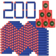 Zabawki militarne - Strzałki piankowe do wyrzutni Nerf 200 sztuk 6 beczek tarcz - miniaturka - grafika 1
