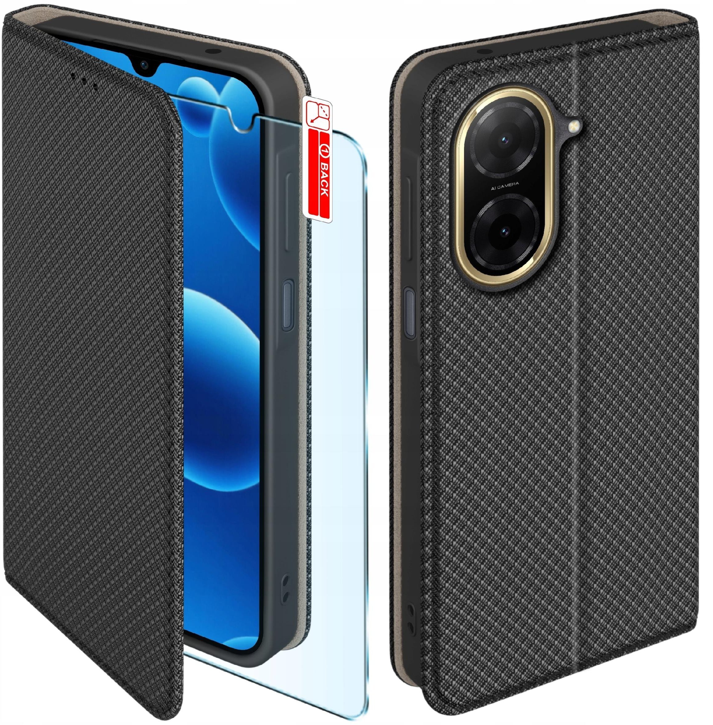 Etui MAGNET do Xiaomi Redmi A5 Zamykane Czarne Futerał + Szkło 9H