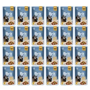 Brit Pouch Gravy Fillets with Tuna 24 x 85 g - Mokra karma dla kotów - miniaturka - grafika 1