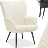 Fotele - Fotel Hygge, tapicerowany, ergonomiczny, nośność 150 kg - miniaturka - grafika 1