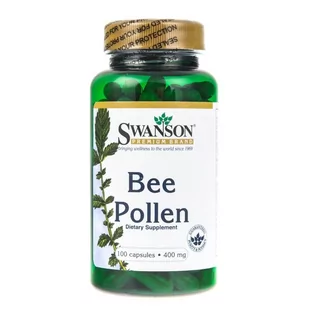 Swanson Bee Pollen 400 mg, 100 kapsułek - Suplementy naturalne - miniaturka - grafika 1