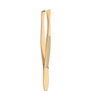 Akcesoria i kosmetyki do stylizacji brwi - Donegal Pęseta kosmetyczna skośna złota 1092 - miniaturka - grafika 1