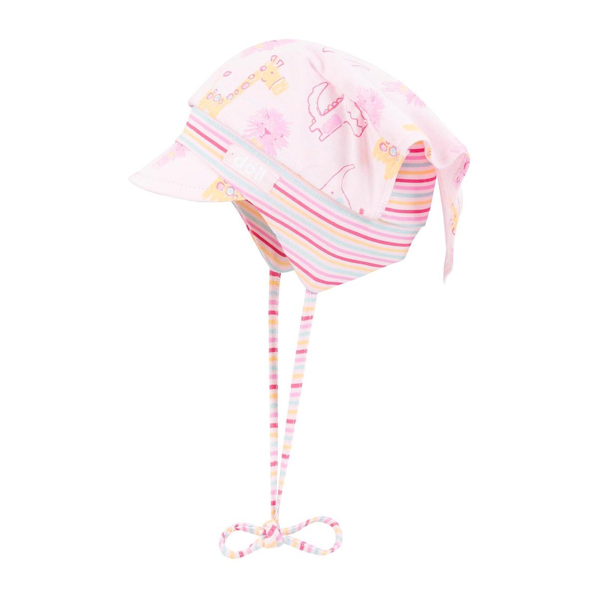 Czapka z chustką, z daszkiem wiązana Döll r.43