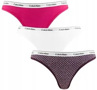 Majtki damskie - CALVIN KLEIN FIGI KLASYCZNE BAWEŁNIANE KOLOROWE LOGO L OPA - miniaturka - grafika 1