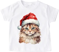 Koszulki dla dziewczynek - Koszulka dla dziecka ze świątecznym zwierzątkiem zwięrzątko1 - miniaturka - grafika 1