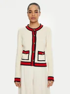 Swetry damskie - Luisa Spagnoli Kardigan Mangora 58591 Beżowy Regular Fit - miniaturka - grafika 1