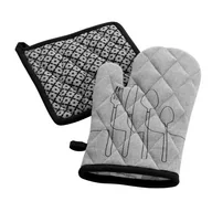 Fartuchy i rękawice kuchenne - Rękawica Kuchenna + Podkładka Cuisiline, Bawełna Z Recyklingu - miniaturka - grafika 1