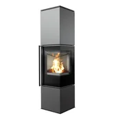 Piece wolnostojące - Piec stalowy koza REN L prawy, Ø 150 7 kW - miniaturka - grafika 1