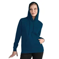 Bluzy sportowe damskie - Damska Gładka Bluza Sportowa Przez Głowę Kaptur - miniaturka - grafika 1