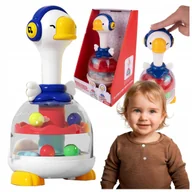 Zabawki interaktywne dla dzieci - BĄCZEK WIRUJĄCY OBROTOWY KOLOROWE KULECZKI INTERAKTYWNY Z DŹWIĘKIEM - miniaturka - grafika 1