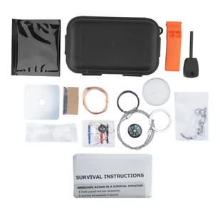 FOSCO - Zestaw Surwiwalowy - Combat Survival Kit Waterproof - 469486 BK - Zestawy survivalowe  - miniaturka - grafika 1