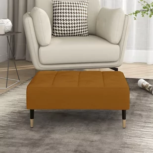 shumee Podnóżek brązowy 78x56x32 cm tapicerowany aksamitem - Pufy i podnóżki - miniaturka - grafika 1