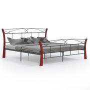 Łóżka - Rama łóżka, czarna, VidaXL, metalowa, 180x200 cm - miniaturka - grafika 1