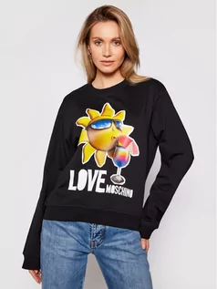 Bluzy damskie - Love Moschino Bluza W630637M 4267 Czarny Regular Fit - grafika 1